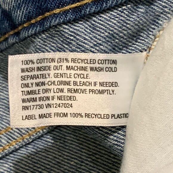 Wild Fable 17 Button Fly Super High Rise Cut Off Denim Short Shorts Blue NWT - Picture 5 of 10